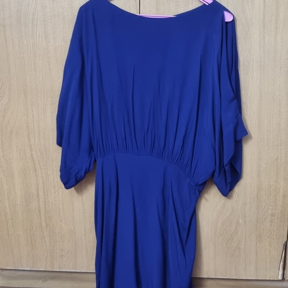 FOREVER21 Blue open shoulder kimono sleeve mini dress PRELOVED - Picture 8 of 8